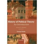 History of Political Theory: An Introduction Volume II: Modern
