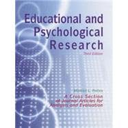 Educational and Psychological Research: A Cross-Section of Journal Articles for Analysis and Evaluation,9781884585456