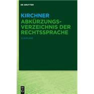 Kirchner – Abkürzungsverzeichnis Der Rechtssprache