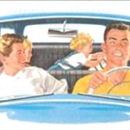 Family in Car C. 1950's