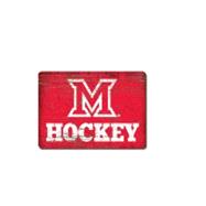 Legacy Miami University Hockey Wood Magnet
