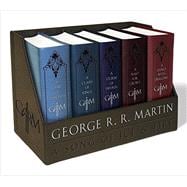 George R. R. Martin's A Game of Thrones Leather-Cloth Boxed Set (Song of Ice and Fire Series) A Game of Thrones, A Clash of Kings, A Storm of Swords, A Feast for Crows, and A Dance with Dragons