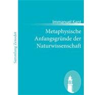 Metaphysische Anfangsgrnde Der Naturwissenschaft