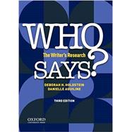 Who Says? The Writer's Research