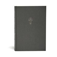CSB Large Print Ultrathin Reference Bible, Charcoal Cloth-Over- Board, Black Letter Edition