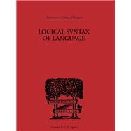 Logical Syntax of Language