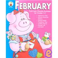 February: Full-Color Monthly Activities for Grades 1-3