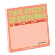 This Sticky Is Serving Sticky Notes book cover, ISBN 9781683495536