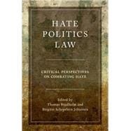 Hate, Politics, Law Critical Perspectives on Combating Hate