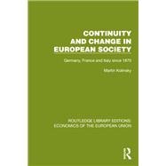 Continuity and Change in European Society book cover, ISBN 9781003715559