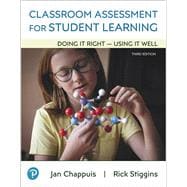 Classroom Assessment for Student Learning,9780135185575
