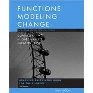 Functions Modeling Change : A Preparation for Calculus - Graphing Calculator Guide for the T1-84/83