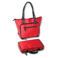 Convertible Tote Red with Purse Handles LG