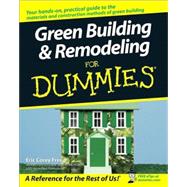 Green Building and Remodeling for Dummies