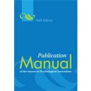 Publication Manual of the American Psychological Association,9781433805592