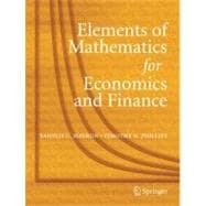 Elements of Mathematics for Economics And Finance