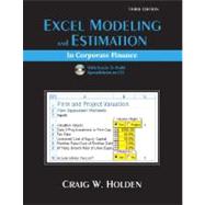 Excel Modeling and Estimation in Corporate Finance