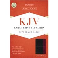 KJV Large Print Ultrathin Reference Bible, Black/Burgundy LeatherTouch