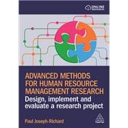 Advanced Methods for Human Resource Management Research