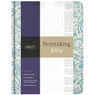 NKJV Notetaking Bible, Blue Floral