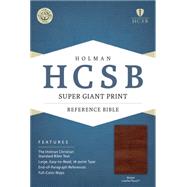 HCSB Super Giant Print Reference Bible, Brown LeatherTouch Indexed