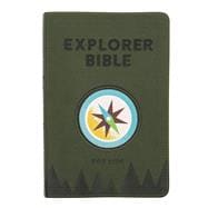 CSB Explorer Bible for Kids, Olive Compass LeatherTouch