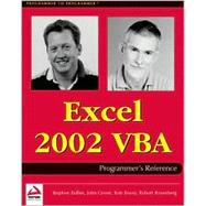Excel 2002 Vba Programmer's Reference