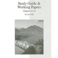 Study Guide & Working Papers Chapters 14-24 to accompany College Accounting
