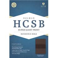 HCSB Super Giant Print Reference Bible, Brown/Chocolate LeatherTouch