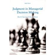 Judgment in Managerial Decision Making,9781118065709