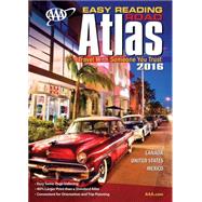 AAA Easy Reading 2016 Road Atlas Canada United States Mexico