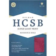 HCSB Super Giant Print Reference Bible, Pink LeatherTouch Indexed