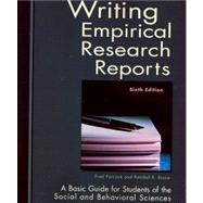 Writing Empirical Research Reports,9781884585753