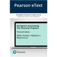 Pearson eText Horngren's Accounting: The Financial Chapters -- Access Card