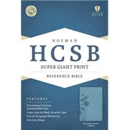 HCSB Super Giant Print Reference Bible, Teal LeatherTouch Indexed