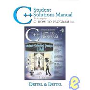 C++ Student Solutions Manual to Accompany C+ How to Program: Student Solutions Manual