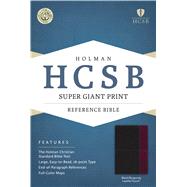 HCSB Super Giant Print Reference Bible, Black/Burgundy LeatherTouch