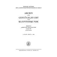 Archiv für Geflügelzucht und Kleintierkunde. Band 11, Heft 4