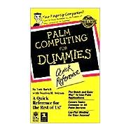 Palm Computing? For Dummies? Quick Reference