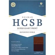 HCSB Super Giant Print Reference Bible, Brown/Tan LeatherTouch Indexed