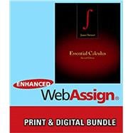 Bundle: Essential Calculus, 2nd + WebAssign Printed Access Card for Stewart's Essential Calculus, 2nd Edition, Multi-Term + Custom Enrichment Module: WebAssign - Start Smart Guide for Students book cover, ISBN 9781133425823