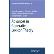 Advances in Generative Lexicon Theory