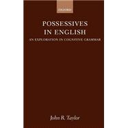Possessives in English An Exploration in Cognitive Grammar