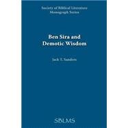 Ben Sira and Demotic Wisdom