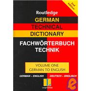 German Technical Dictionary (Volume 1)