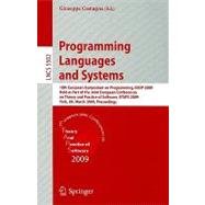 Programming Languages and Systems : 18th European Symposium on Programming, ESOP 2009, Held as Part of the Joint European Conferences on Theory and Practice of Software, ETAPS 2009, York, UK, March 22-29, 2009, Proceedings