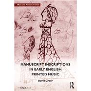 Manuscript Inscriptions in Early English Printed Music