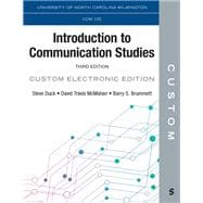 CUSTOM: UNC Wilmington COM 105 Introduction to Communication Studies Electronic