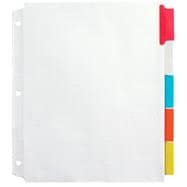 Insertable Extra-Wide Dividers With Big Tabs, Assorted Colors, 5-Tab (Item #574929)