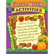 Cursive Writing Activities, Grades 3-4